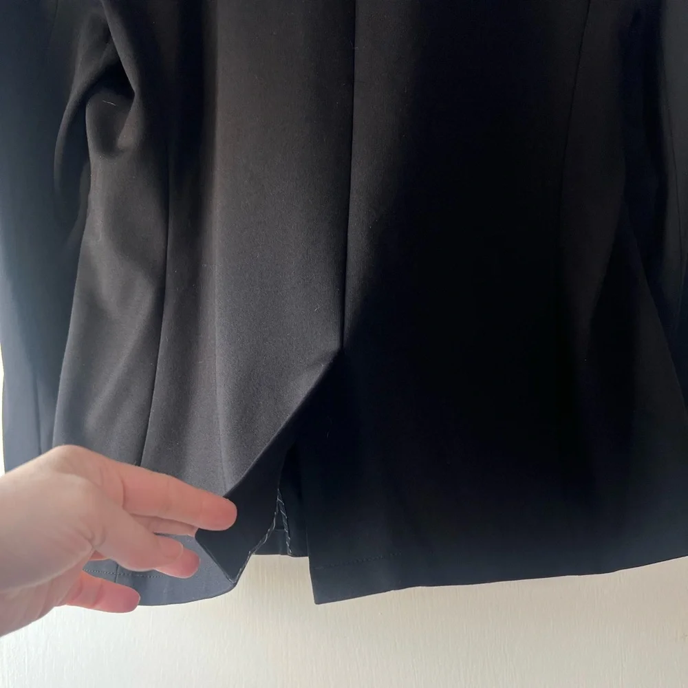 J. Crew x Mario Bellucci Luxe Italian Ponte Blazer Black Classic Tailored Chic
